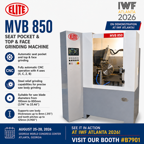Elite MVB 850: Seat Pocket & Top & Face Grinding Machine | See It Live at IWF Atlanta 2026